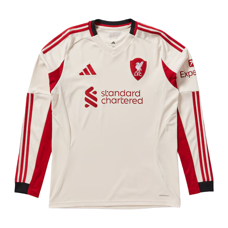 Liverpool Away 25/26 Shirt - Fan Version, Long Sleeve