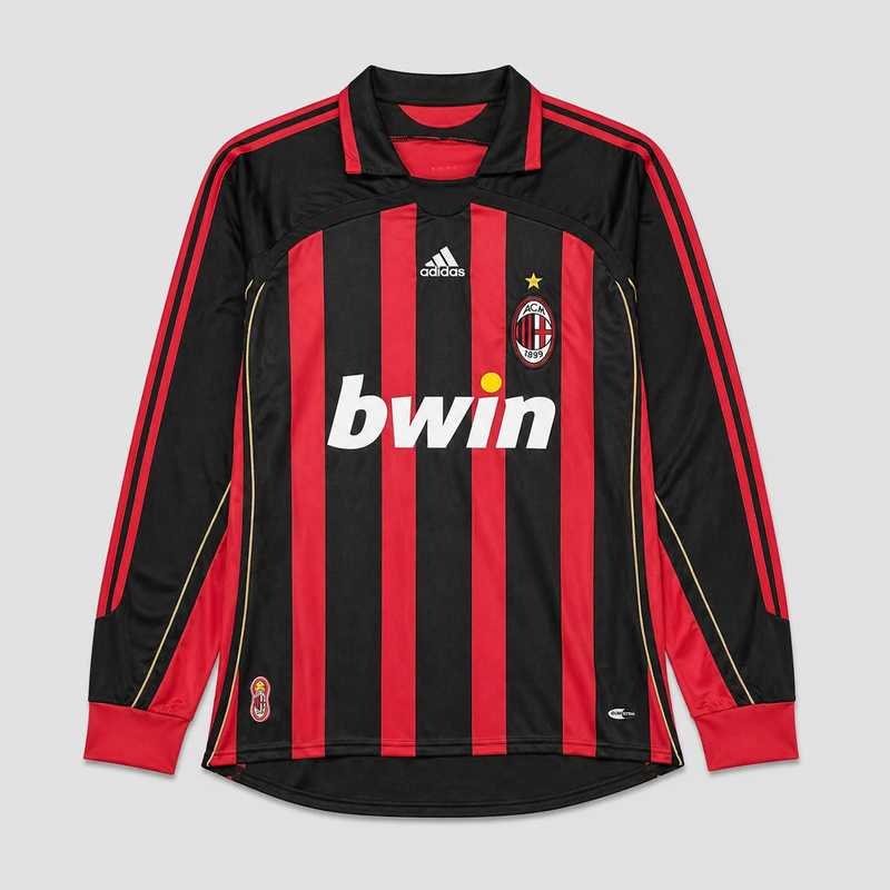 AC Milan Home 2006/07 Retro Shirt - Fan Version, Long Sleeve