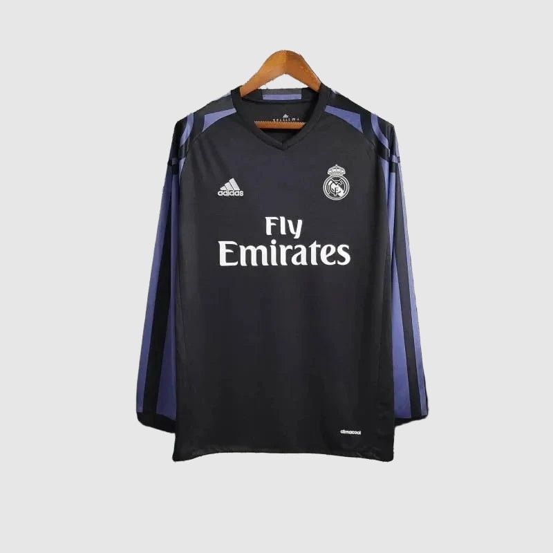 Real Madrid Away 2016/17 Retro Shirt - Fan Version, Long Sleeve