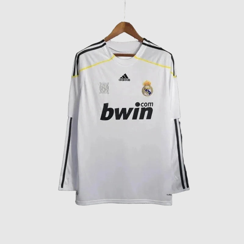 Real Madrid Home 2009/10 Retro Shirt - Fan Version, Long Sleeve