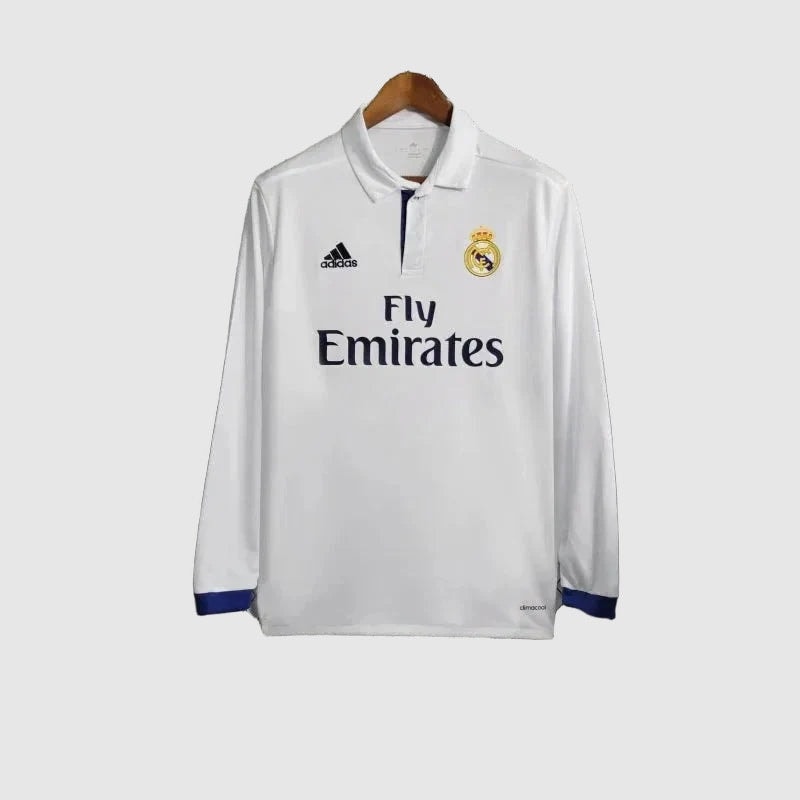 Real Madrid 2016/17 Retro Shirt - Fan Version, Long Sleeve
