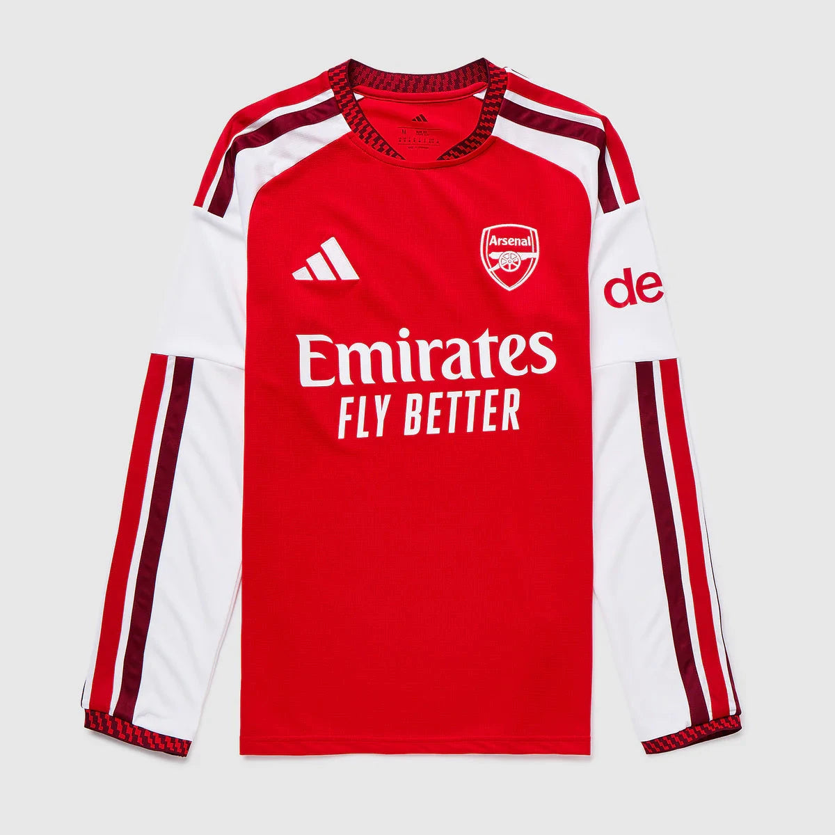 Arsenal Home 26/27 Shirt - Fan Version, Long Sleeve