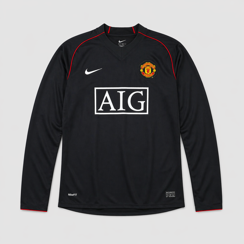 Manchester United Away 2007/08 Retro Shirt - Fan Version, Long Sleeve