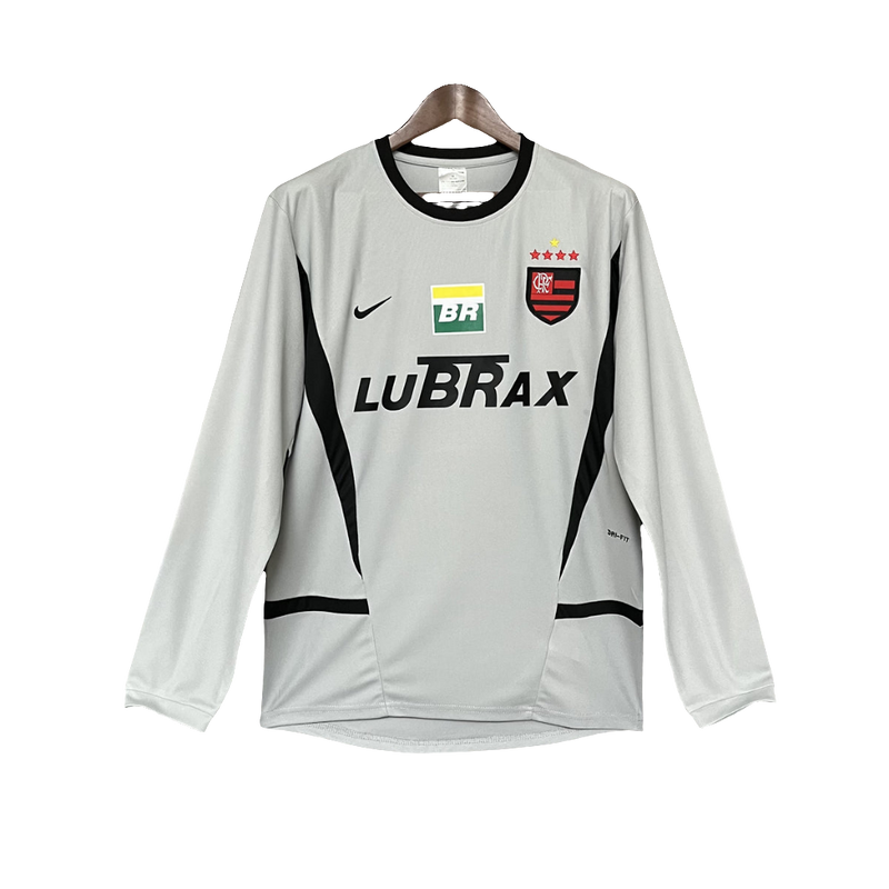 Flamengo 02/03 Goalkeeper Grey Jersey - Long Sleeve Retro Version