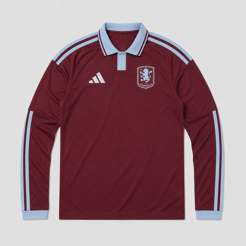 Aston Villa Home 26/27 Shirt - Fan Version, Long Sleeve