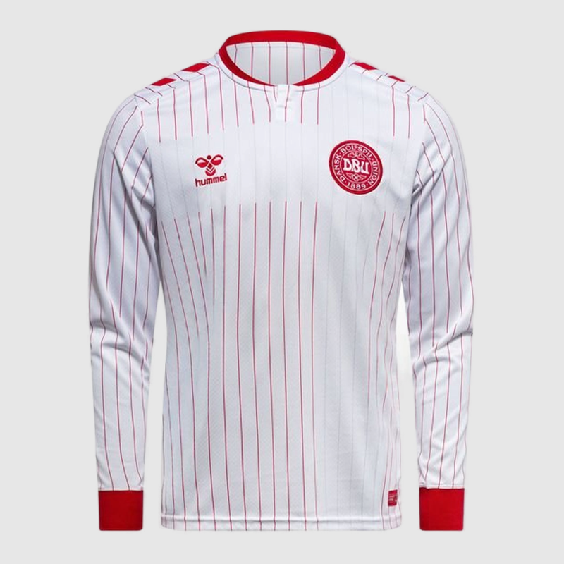 Denmark Away 26/27 Shirt - Fan Version, Long Sleeve
