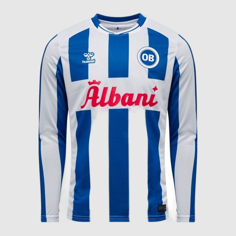 Odense BK Home 25/26 Shirt - Fan Version, Long Sleeve