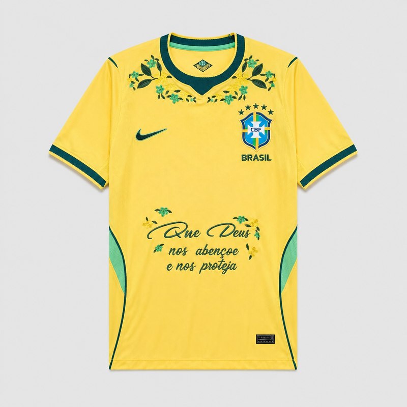 Brazil Home 26/27 Shirt (Embroidered) - Fan Version