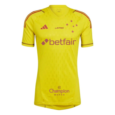 Cruzeiro 24/25 Goalkeeper Jersey - Yellow - All Sponsors - Fan Version
