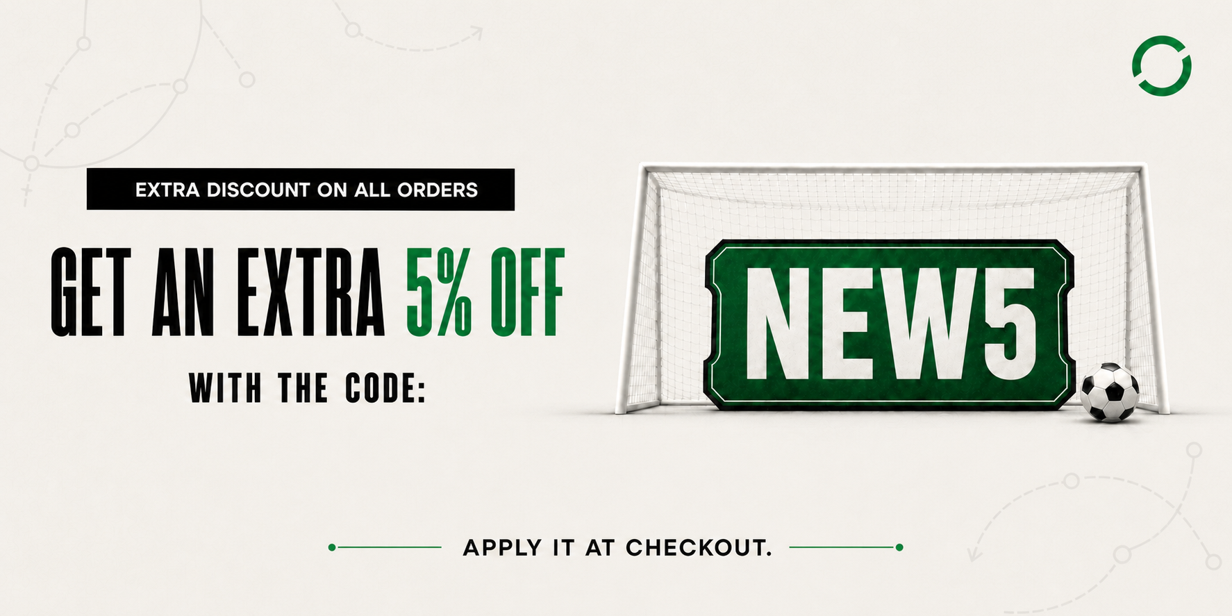 Extra five percent off with code NEW5